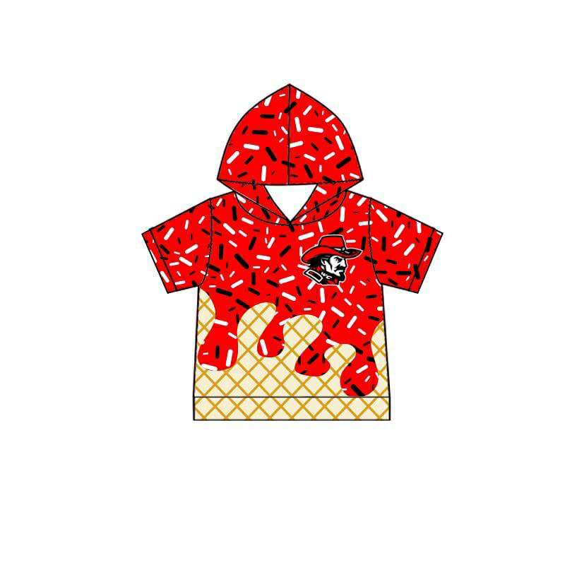 Kids boy short sleeve hoodie top