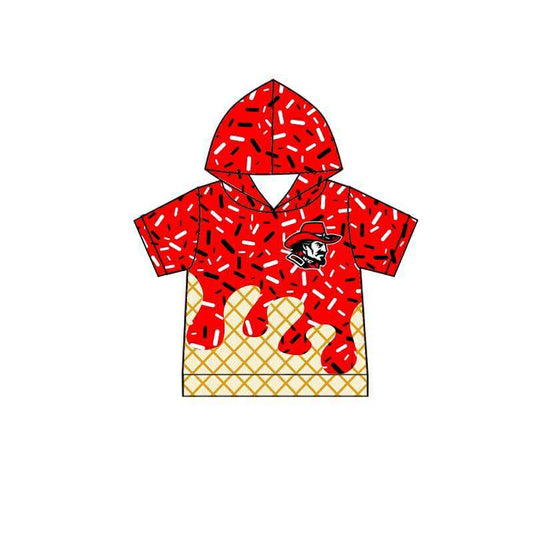 Kids boy short sleeve hoodie top