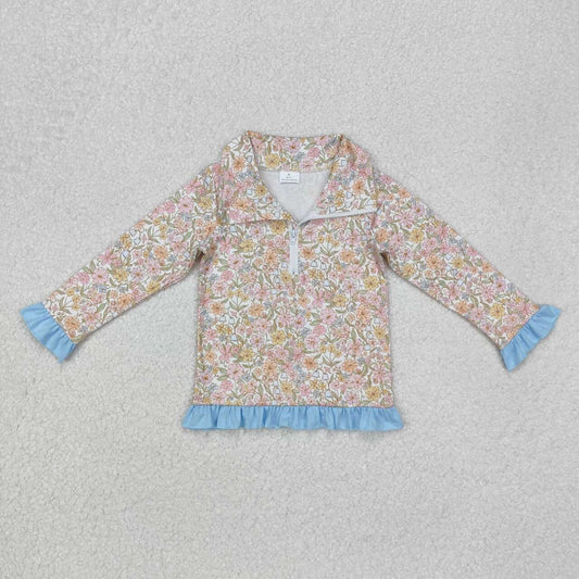 Flower girls long sleeve spring fall top