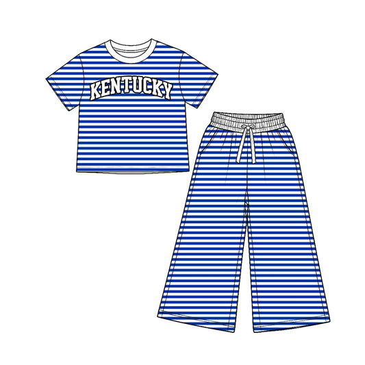 Kids long sleeve custom Kentucky team casual wear outfit wholesal factory price