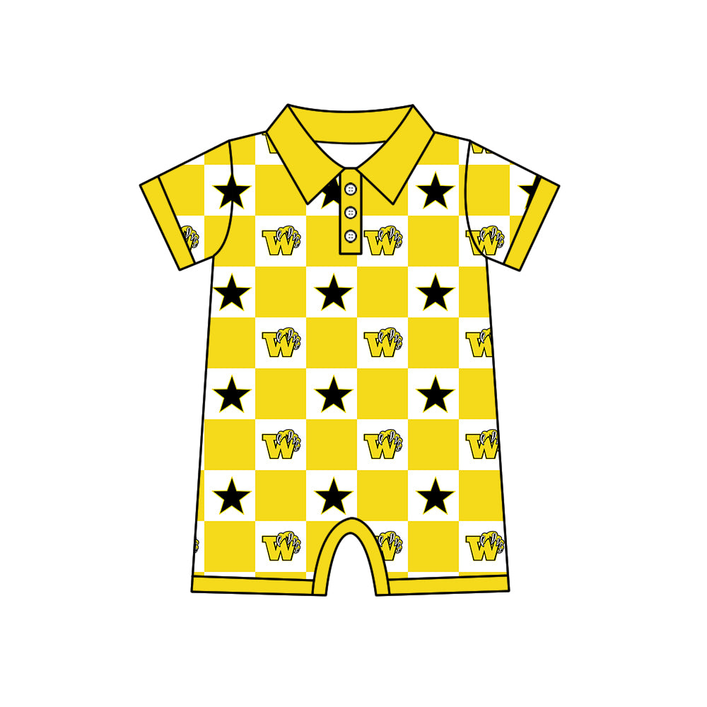 Team design toddle boy summer romper