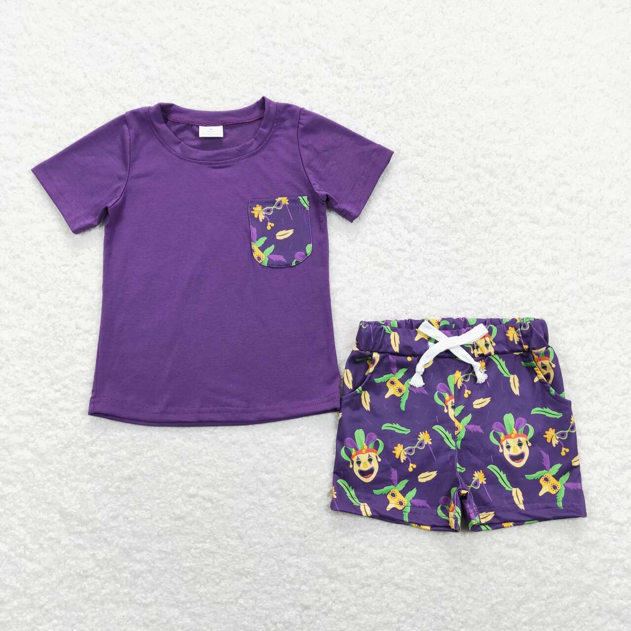 cute baby boy Mardi Gras holiday outfit