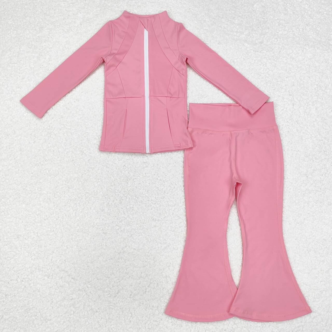 children baby girls pink two pieces active wear athletic sports clothes