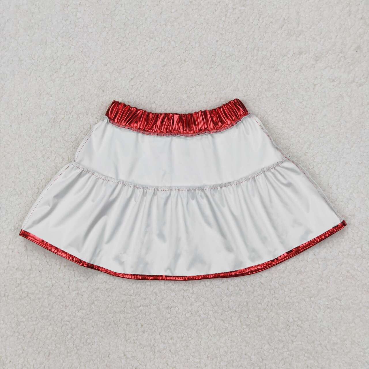 toddle girls red p-leather summer skirt