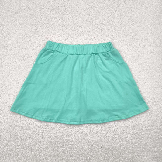 Baby girls lime green pocket cotton skirt shorts