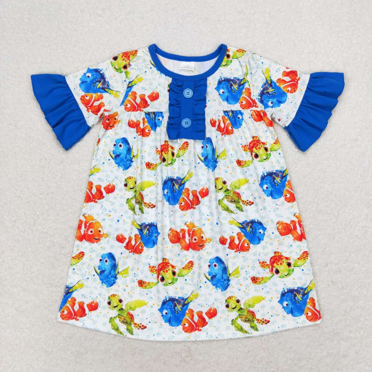 wholesale girls cartoon fish turtle dress