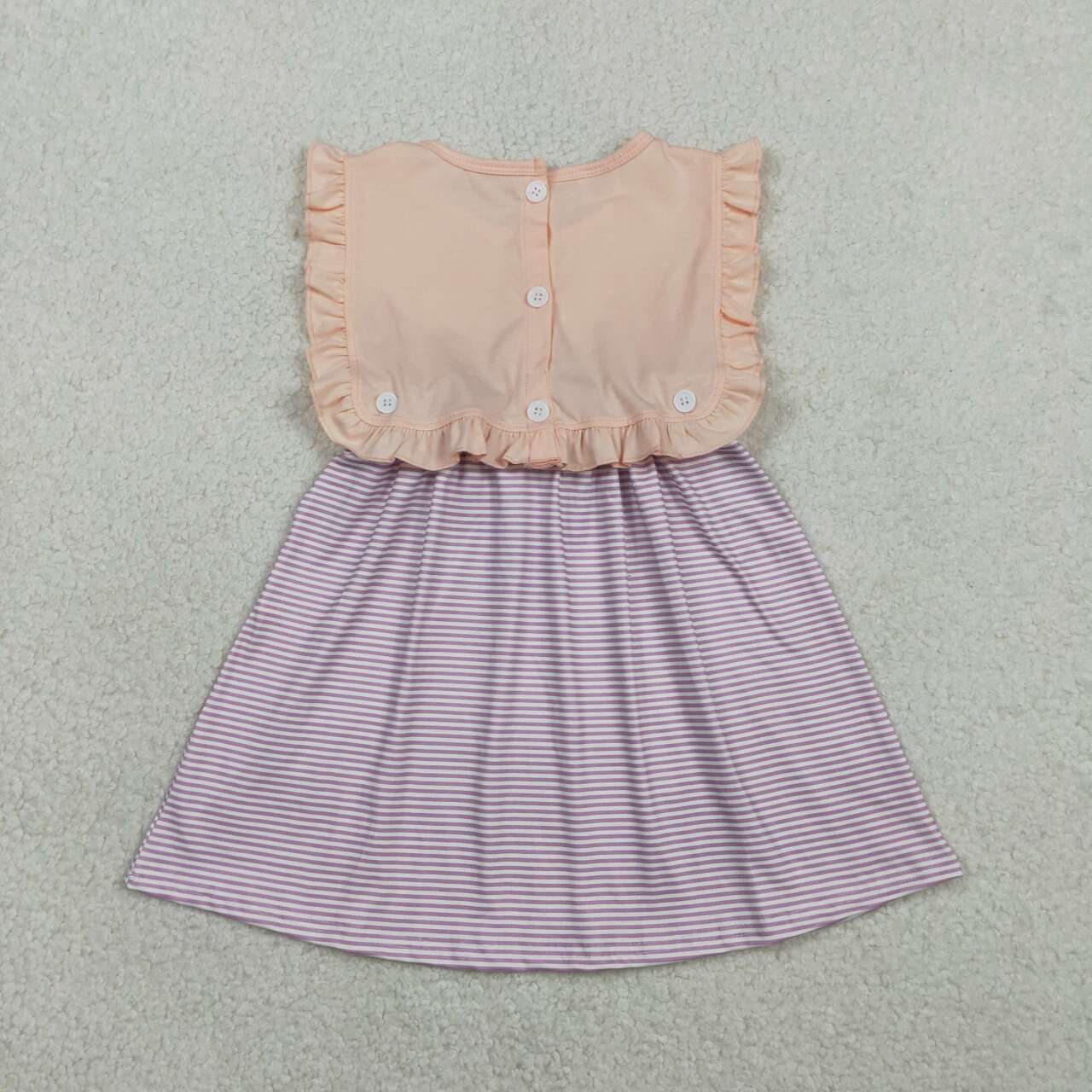 Lavender stripes design toddle girls dress