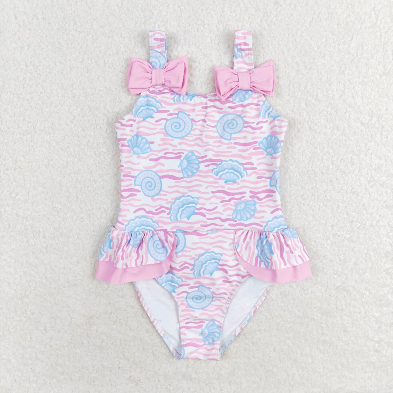 baby girls seaside shell one piece swimwear