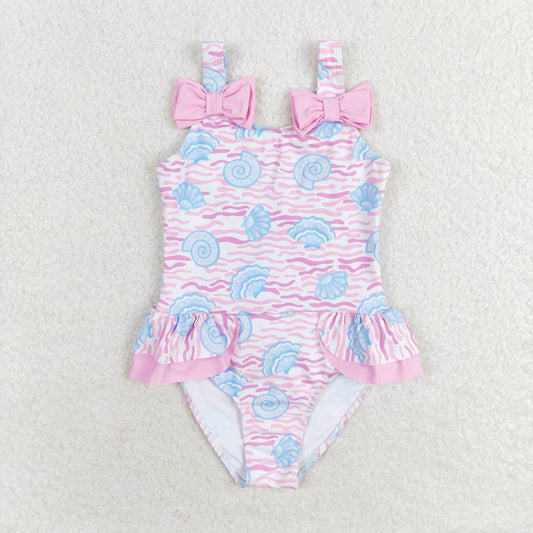 baby girls seaside shell one piece swimwear