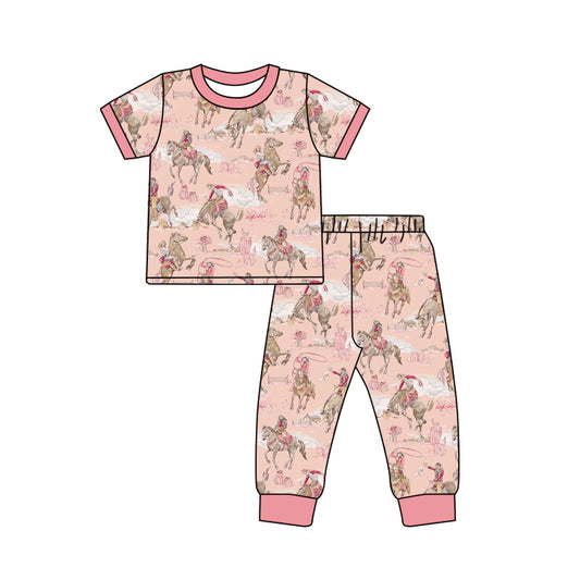 Western cowgirl design kids pajama set wholesal factory price