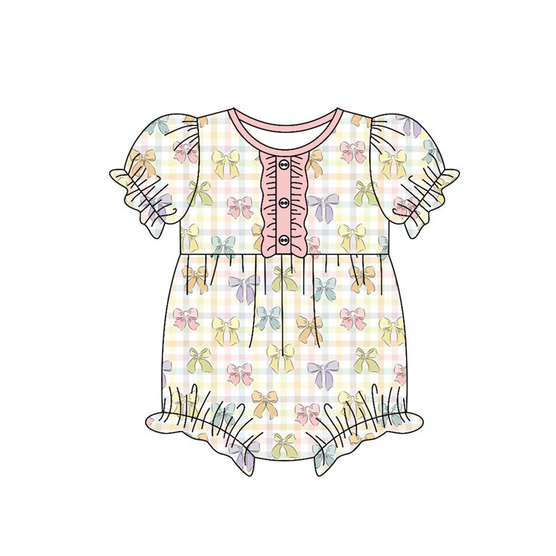 Toddle baby Colorful bow romper wholesale factory price
