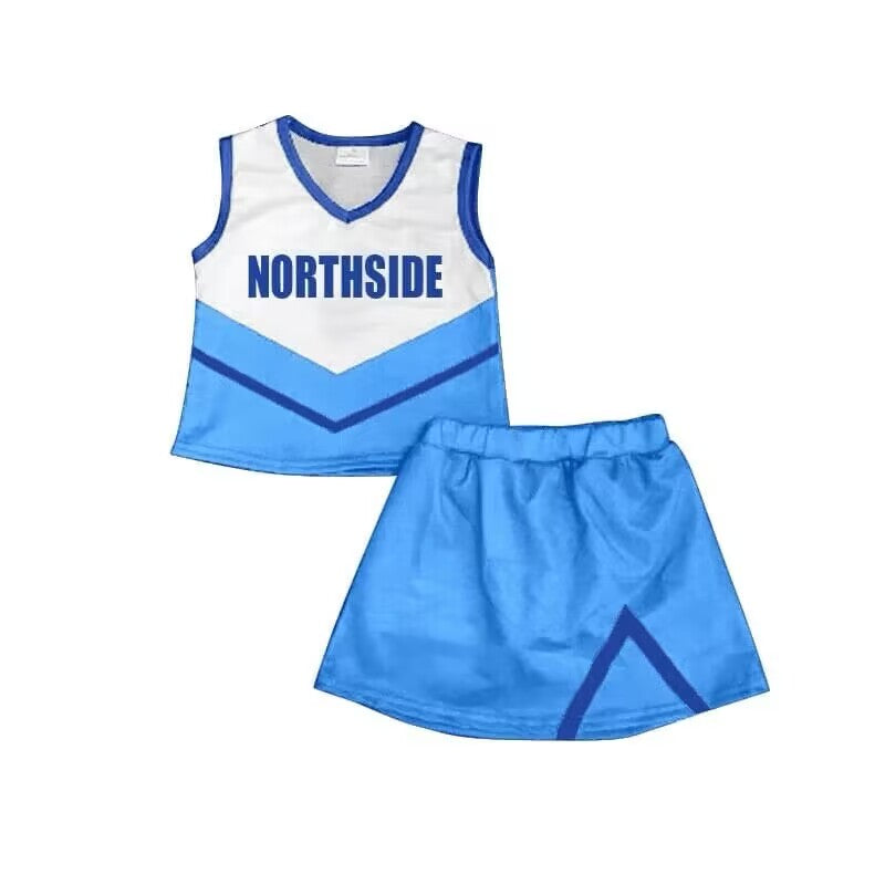 baby girls cheer skirt 2pcs outfit