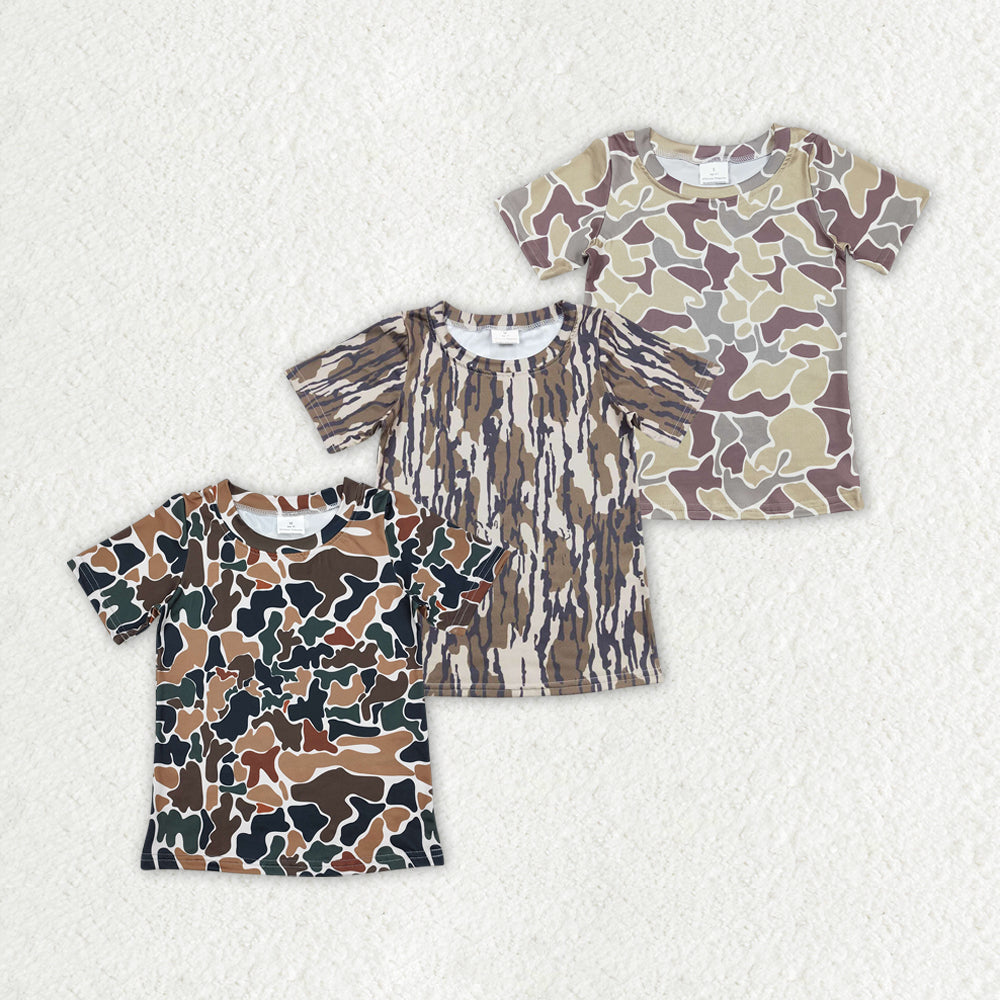 baby boy short sleeve matching camo shirt