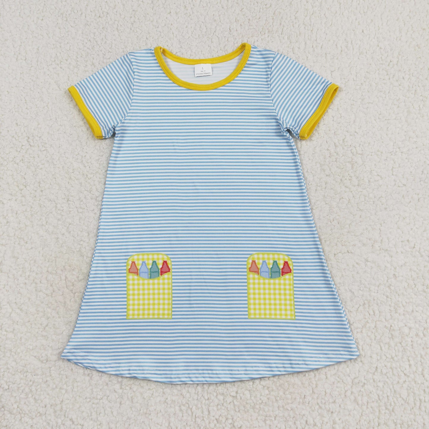 sister brother blue stripes back to school clothes