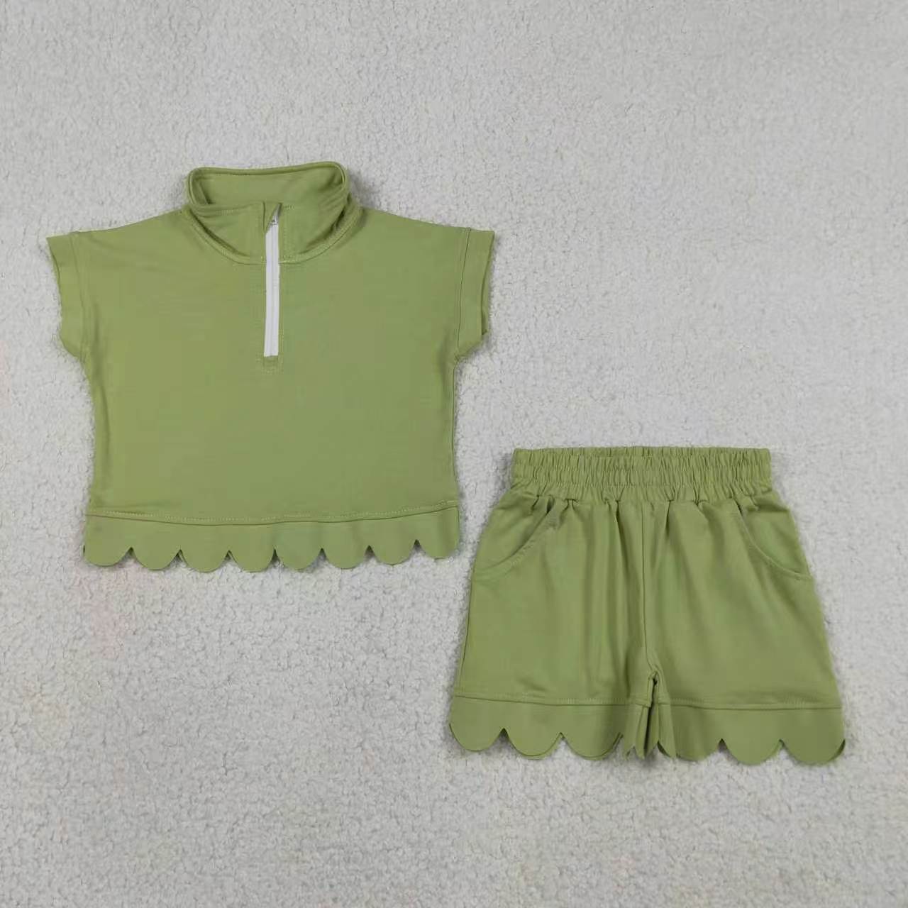 Watermelon short sleeve top matching shorts girls summer outfit