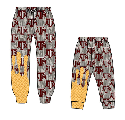Adult and kids custom team matching legging pants