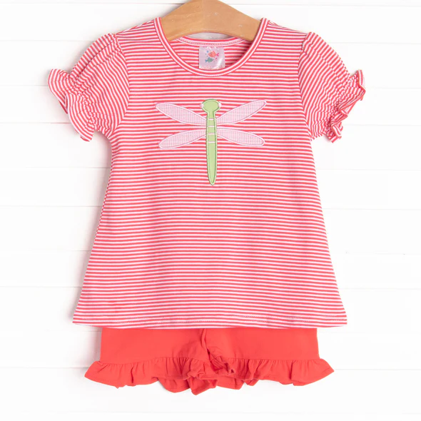 wholesale girls dragonfly summer shorts outfit