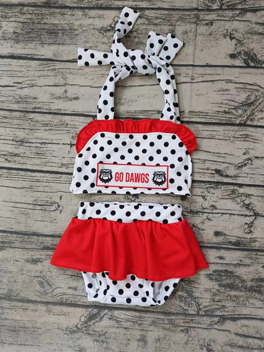 baby girls two pieces team design summer bathing suit