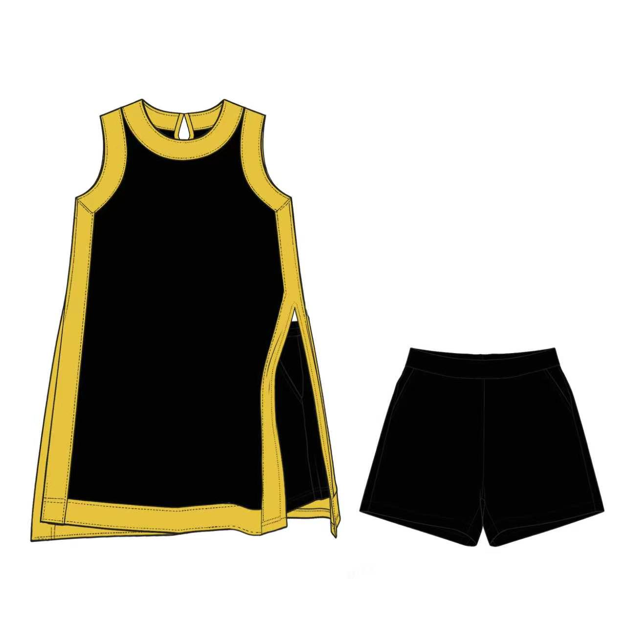 baby girls sleeveless dress matching shorts yoga clothing set