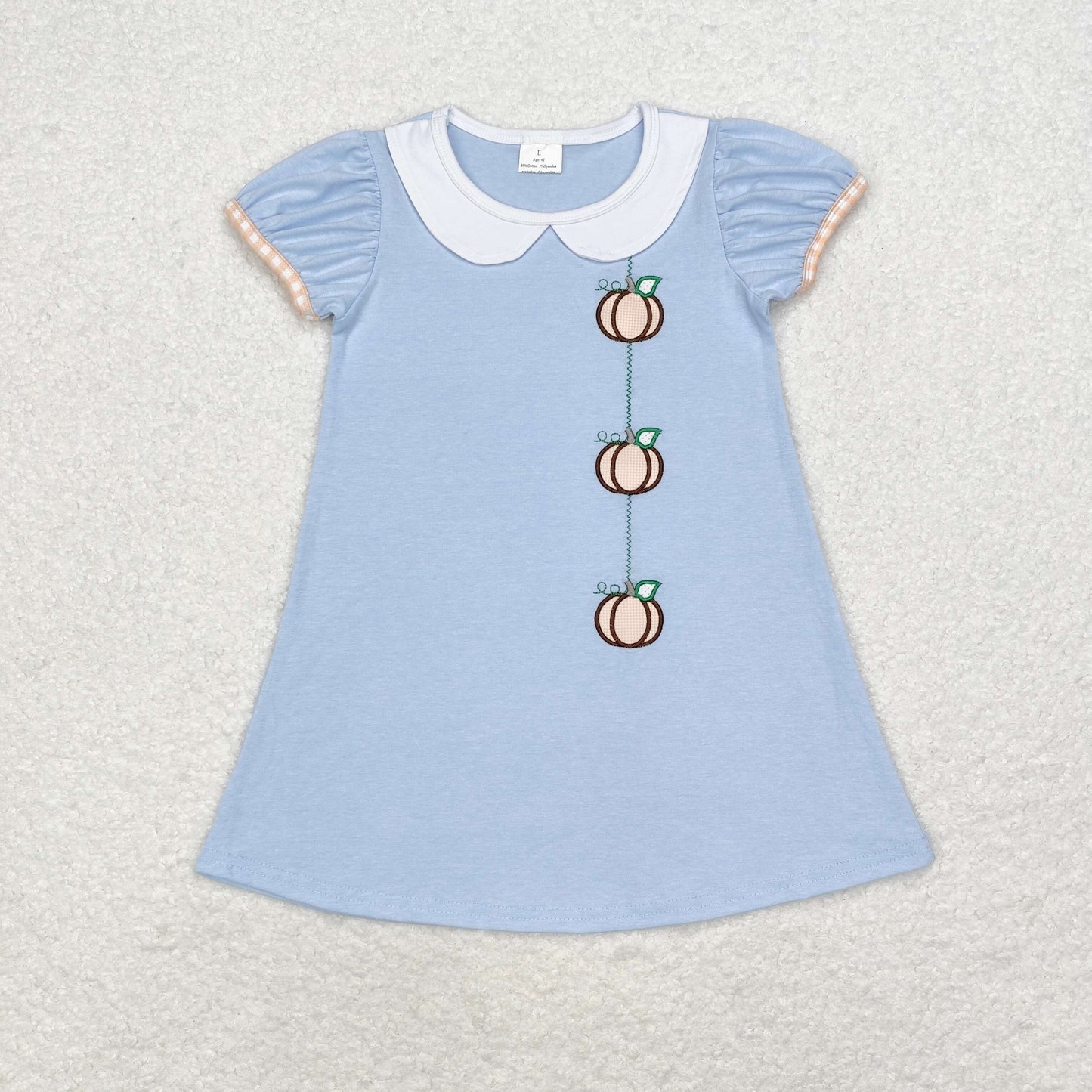 sister brother embroidery three pumpkins baby girls fall  clothes