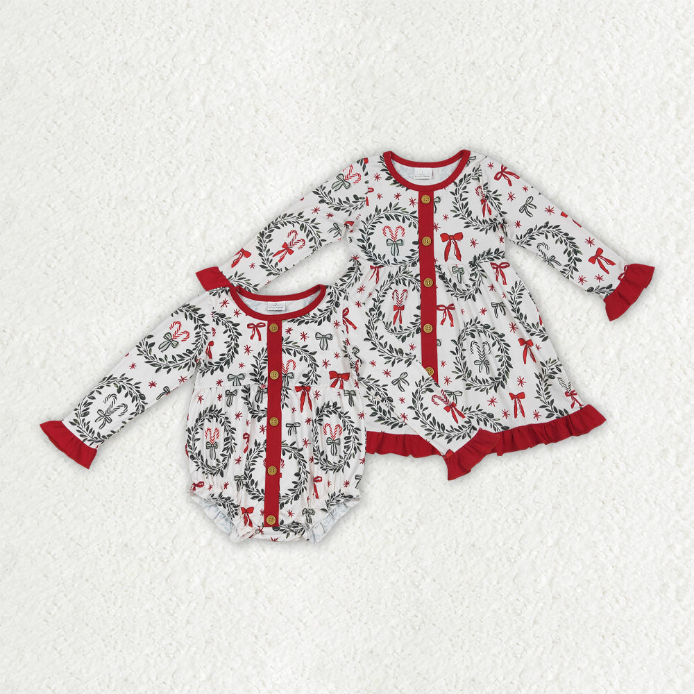 Toddle girls Christmas candy cane dress