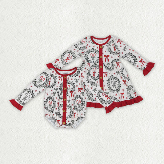 Toddle girls Christmas candy cane dress