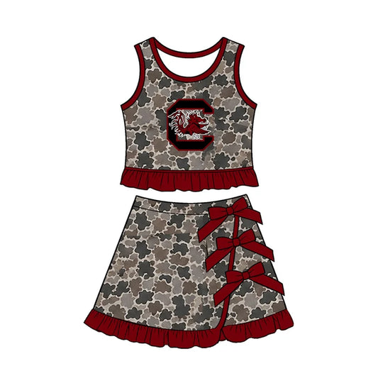 toddle girls custom gamecocks team camo style skirt set