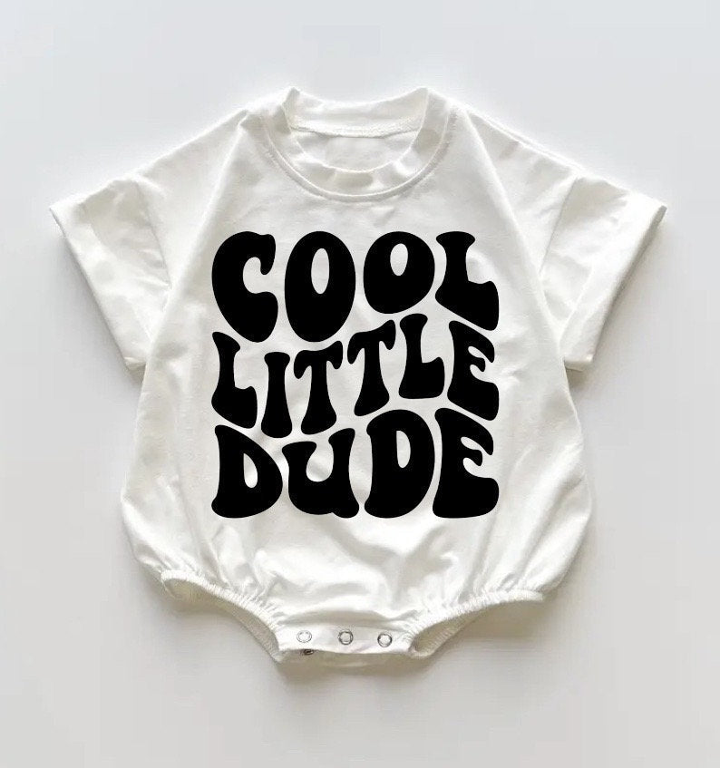 Cool little dude baby long sleeve romper
