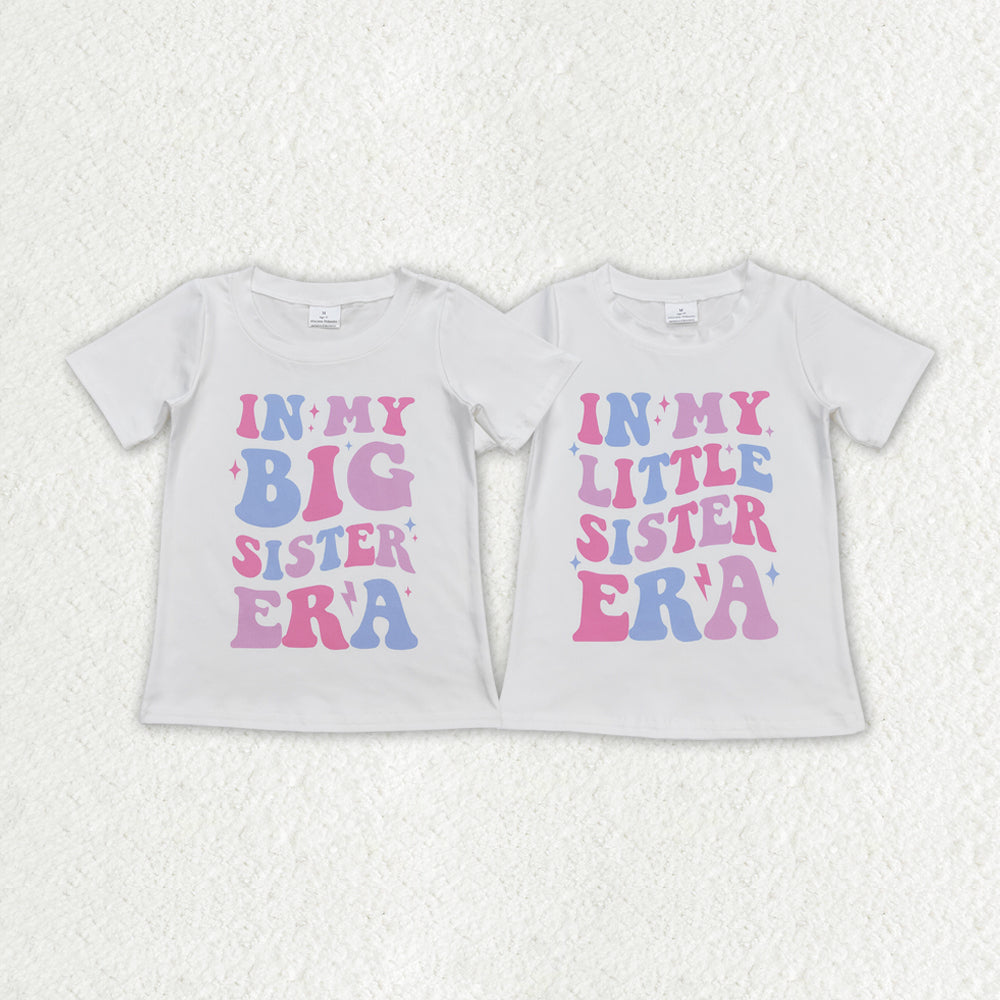 In my big litter sister era short sleeve matching shirt sibling set