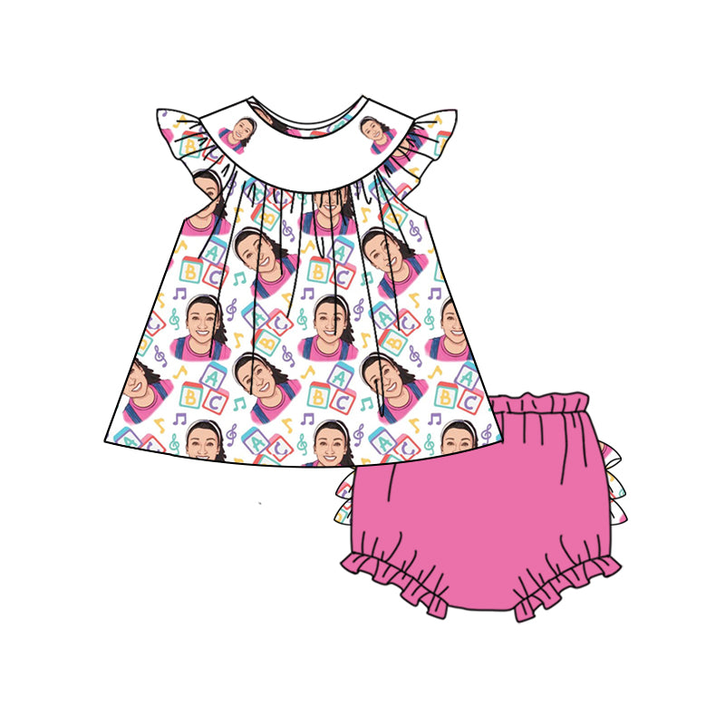 baby girl teacher design bummies set