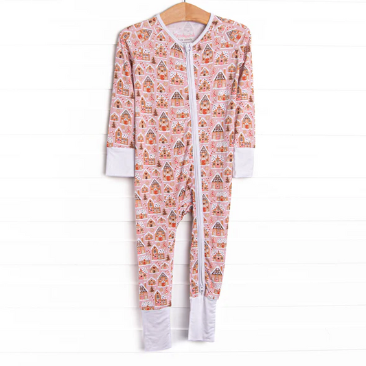 Christmas tree kids long sleeve zip romper