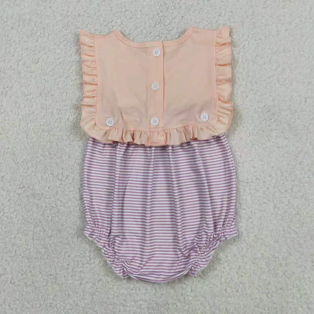 Lavender stripes design toddle girls dress