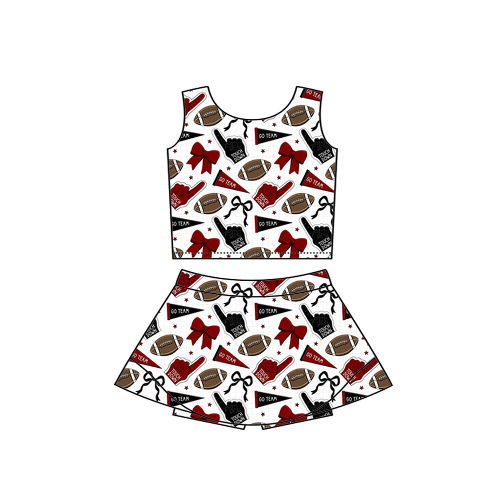 toddle girls custom team style skirt set