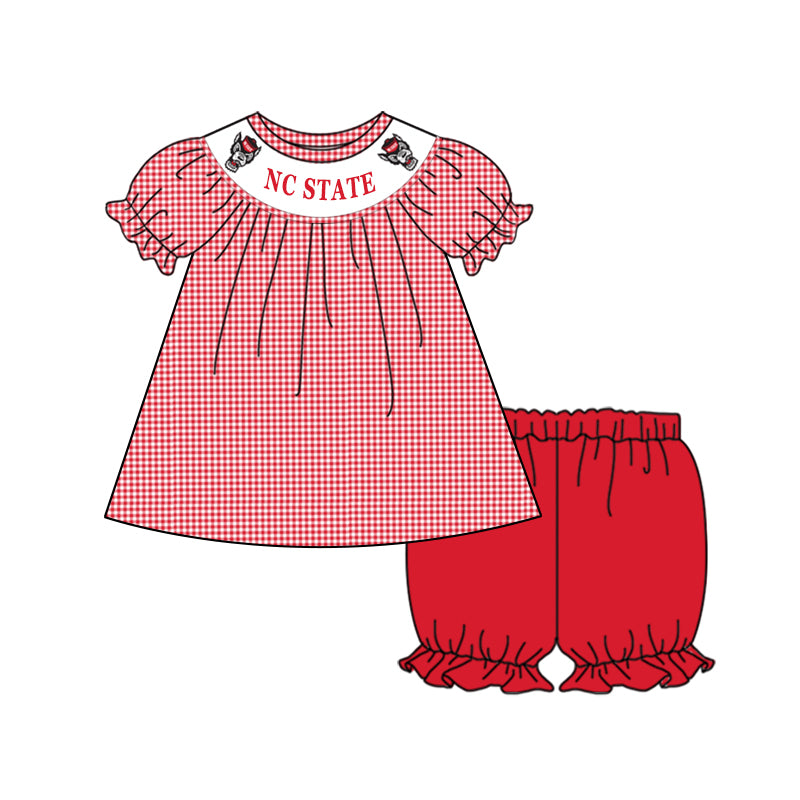 baby girls nc state university football team custom outfit