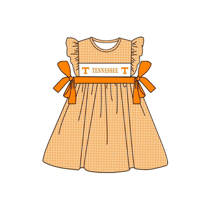baby girl T university football team custom dress