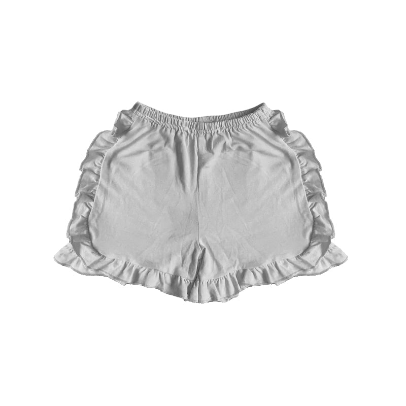 infant toddle girls wholesale grey ruffle shorts