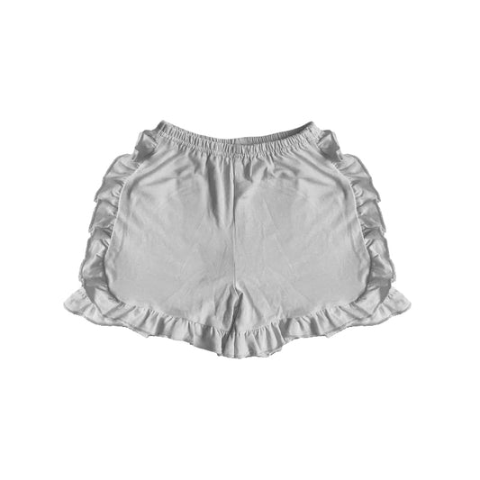 infant toddle girls wholesale grey ruffle shorts