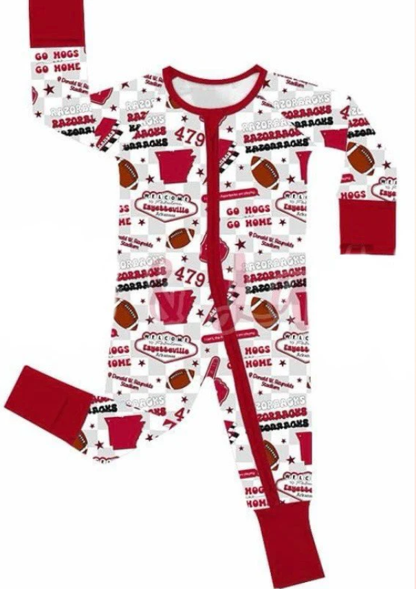 baby boy long sleeve team style romper