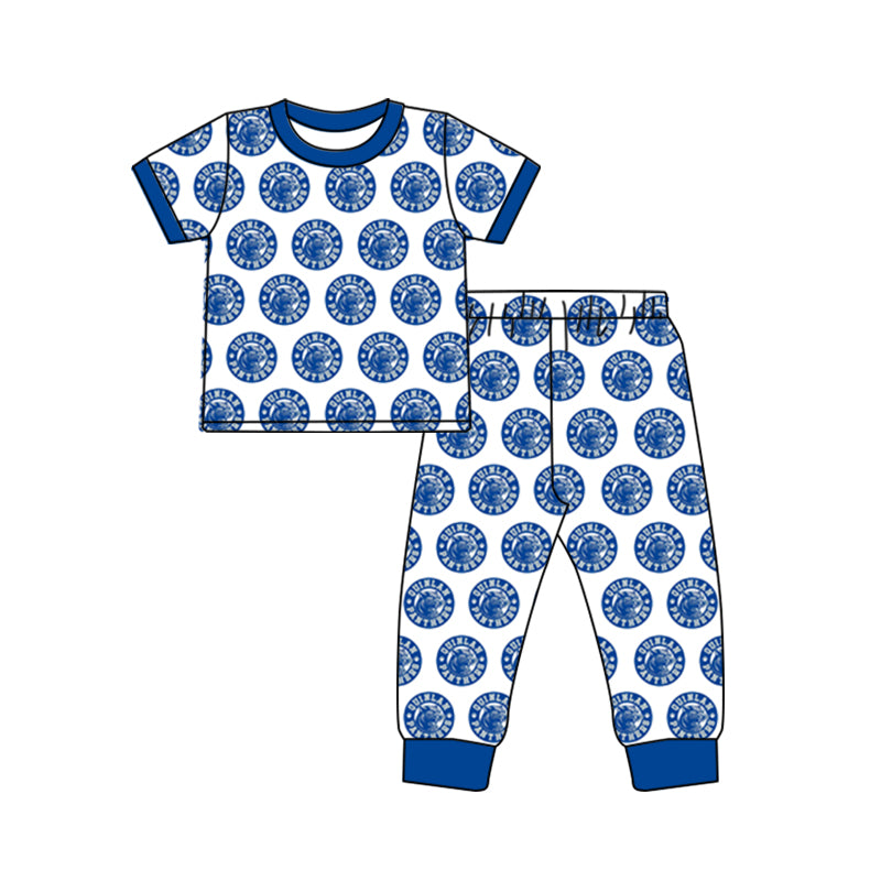 infant baby boy custom colleague team short sleeve pajama set