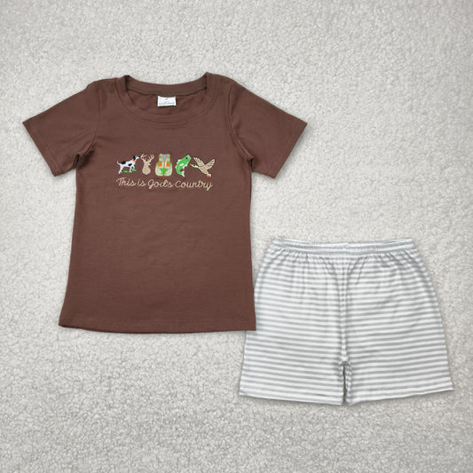 This is Gods country deer duck embroidery  hunting outfit