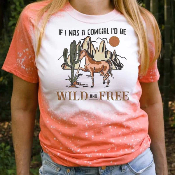 Adult Women wild and free Short sleeve T-Shirt