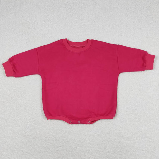 hot pink long sleeve sweater romper