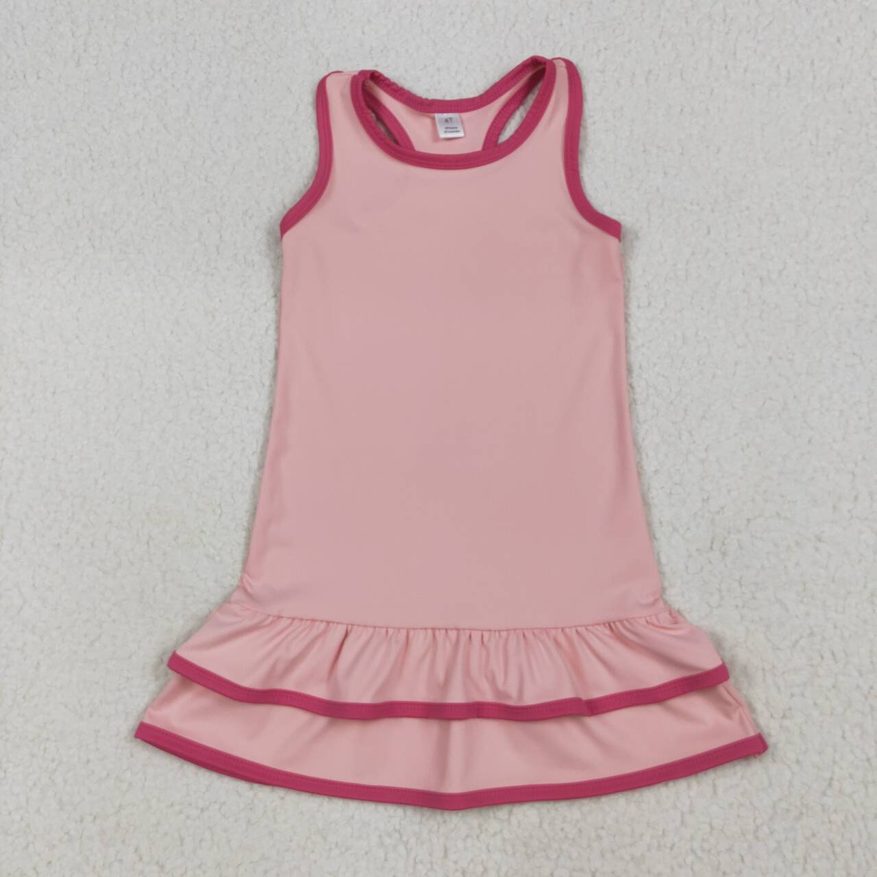 Baby girls pink active wear athletic summer yoga  dress