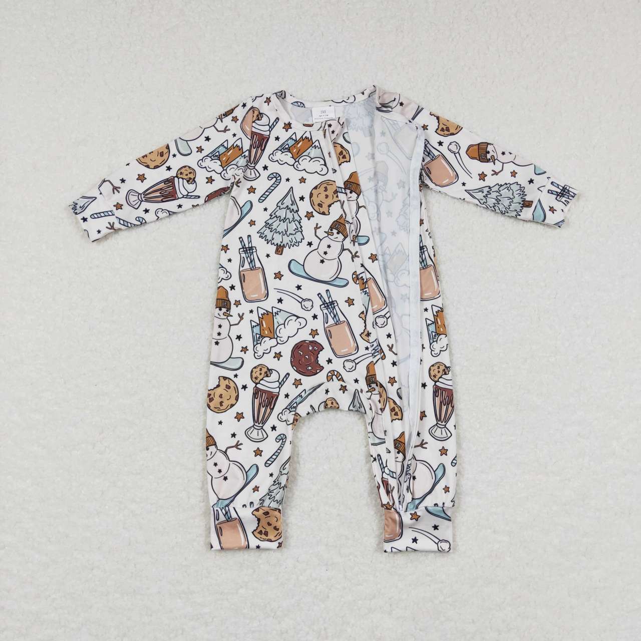 Christmas cookie snowman winter romper