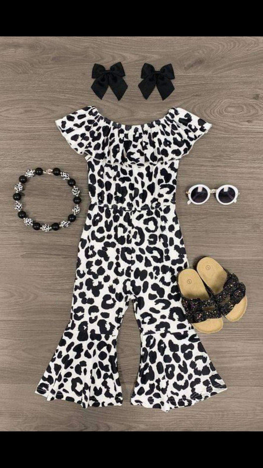 Black cheetah jumpsuit