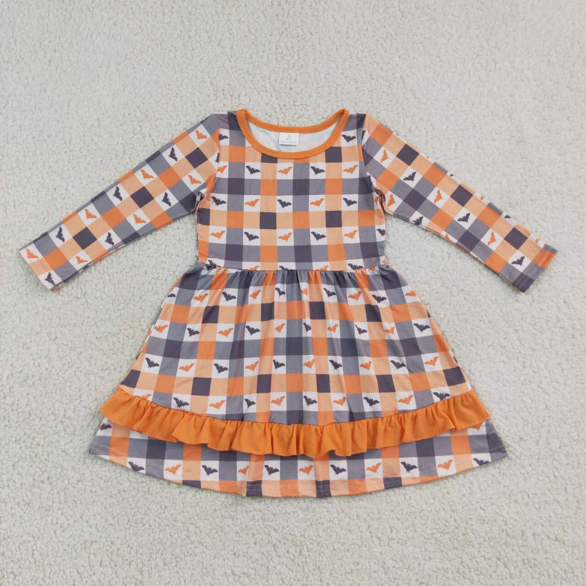 Halloween bat girls long sleeve fall winter dress