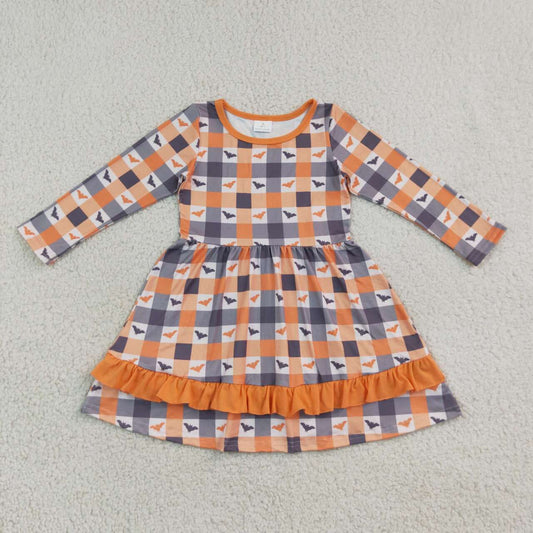 Halloween bat girls long sleeve fall winter dress