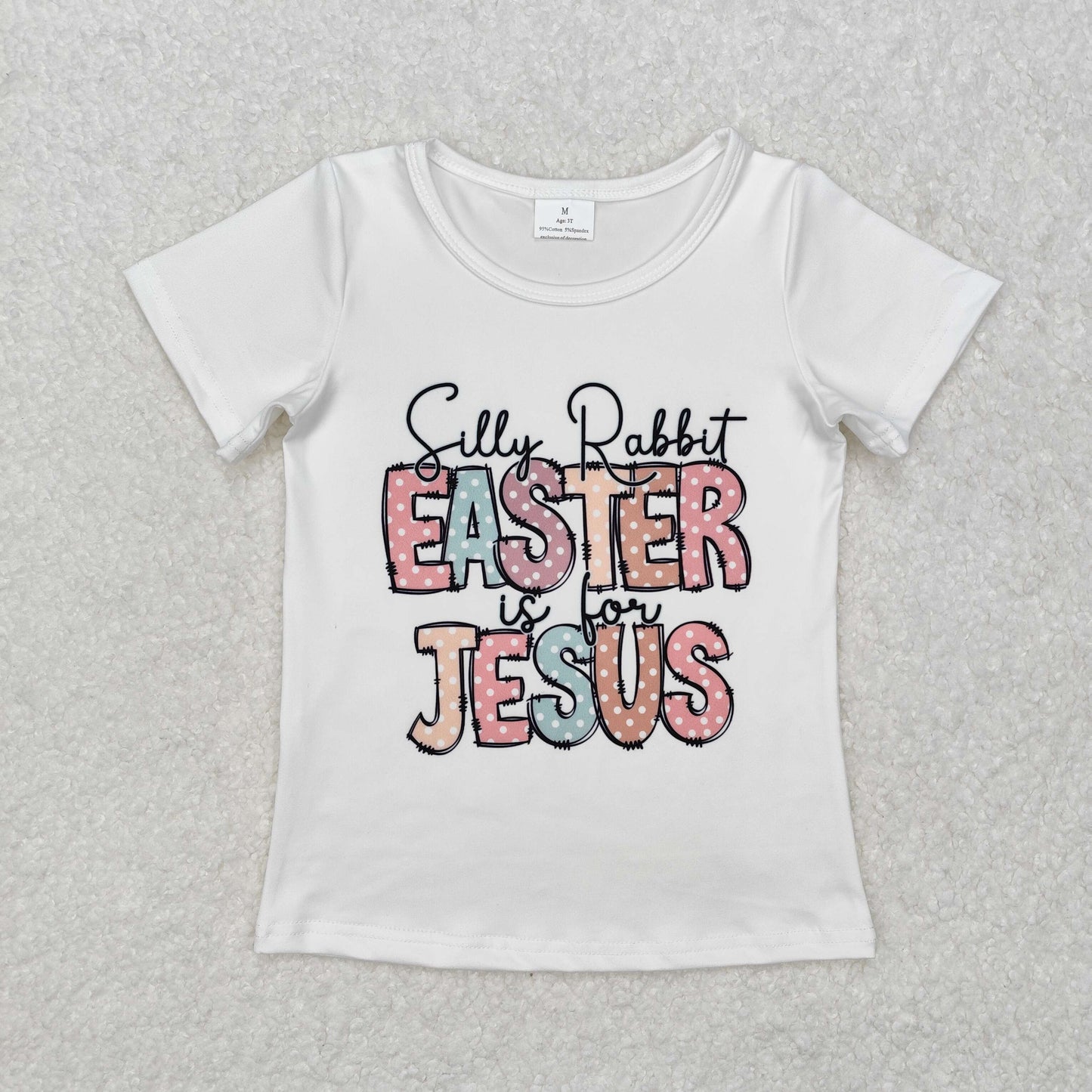 Easter Jesus baby girl short sleeve t-shirt top