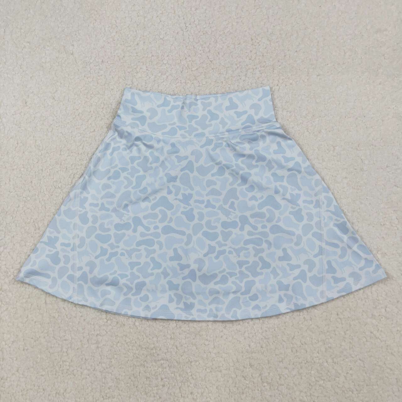 Adult women duck dog light grey camo summer skort