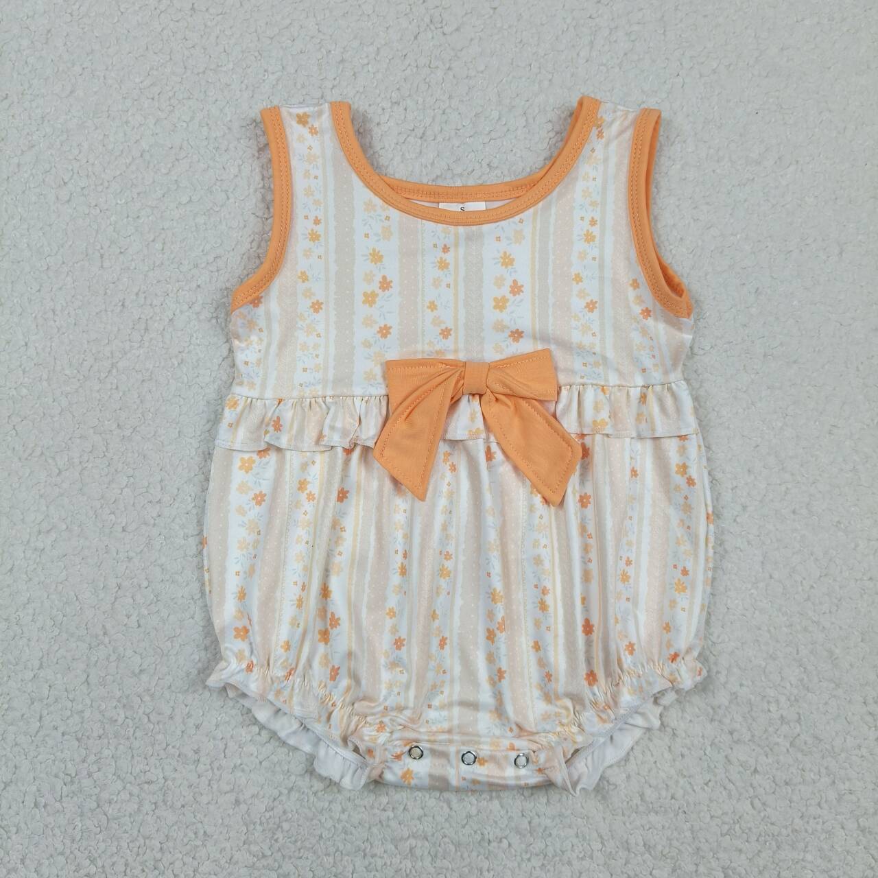 Yellow flowers print toodle girl summer romper